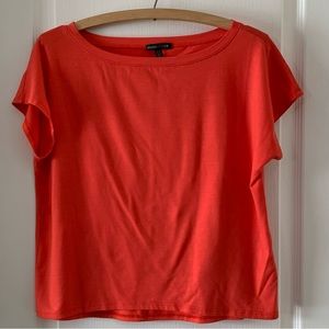like new Eileen Fisher dark coral Tencel, Lyocell, spandex boxy tee